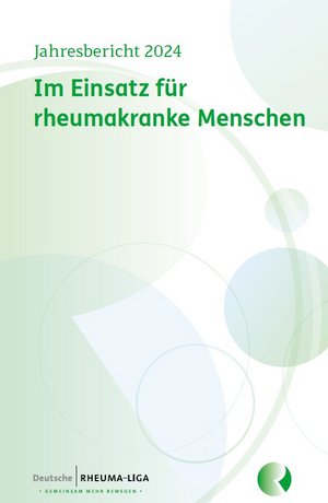 Titelblatt des Jahresberichts 2024 der Deutschen Rheuma-Liga