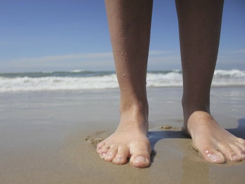 Füße am Strand